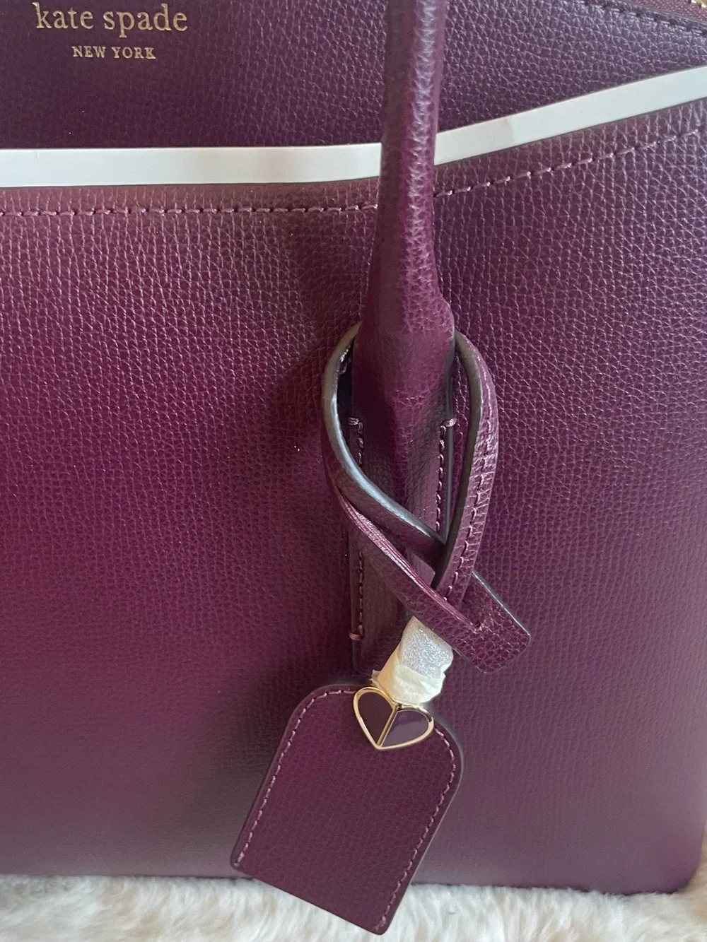 NWTkate spade plum leather Satchel Tote